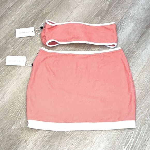 Lovers + Friends Kalitta Top and Mini Skirt Outfit Terrycloth Set Women’s Medium - Picture 7 of 8
